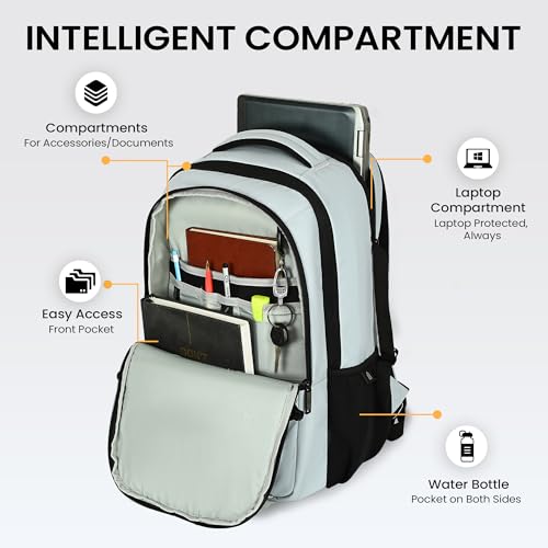 Image of HOT SHOT QUANTUM 1355| 35 L unisex laptop backpack |15.6 inch|Detachable Key Ring,|Trolley sleeve|laptop bag for men|office & college|bag for men & women