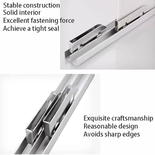 Guía de puerta corredera de aluminio doble para paneles de 3 a 5 mm con riel suave 7