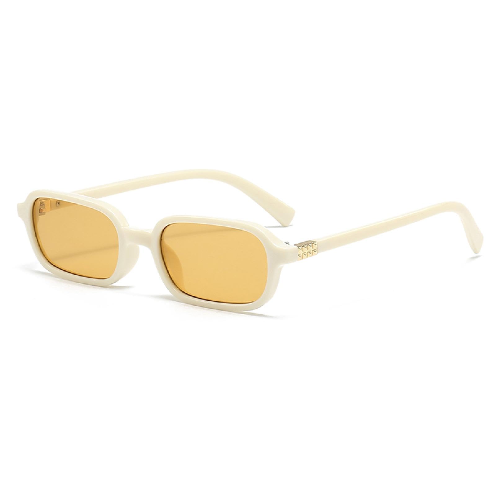 Kobiety Mężczyźni Retro Okulary przeciwsłoneczne Vintage Czarne prostokątne okulary przeciwsłoneczne Okulary przeciwsłoneczne Uv400 Okulary przeciwsłoneczne Damskie (C1)