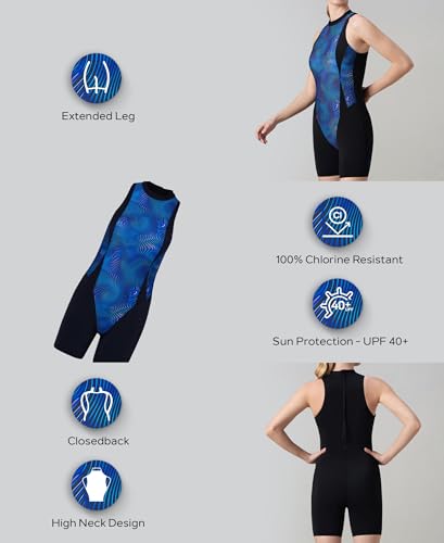Image of Speedo Women's Endurance10 Classic Racerback Legsuit Swimming Costume | Chlorine Resistance | Shape Retention Fabric | UPF 40+ Sun Protection | Removable Bra Pads