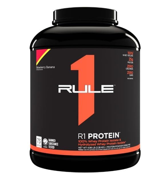 Rule 1 R1 Protein HYDRO/ISO Protein Powder- 5 lbs (Strawberry Banana)- Hydrolyzed Whey Protein Isolate (B0DCZN36N8) Amazon Price History, Amazon Price Tracker