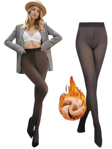 Winter Warm Leggings Thick Fleece for Women/Girl Super Warm Fake Translucent Woolen Fur Stockings | Thigh High Lined Sheer Thermal Jegging Tights