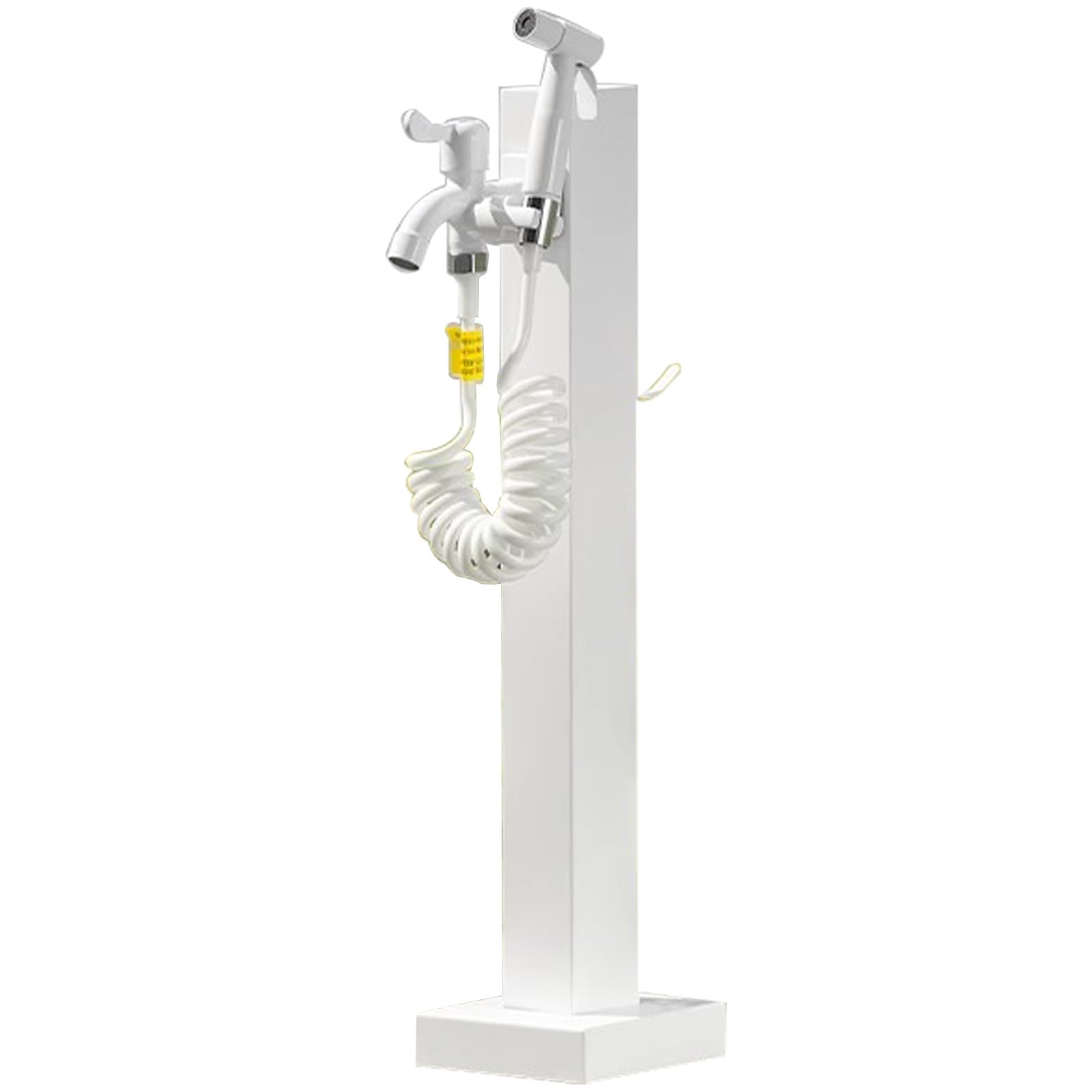 Colonna Acqua Giardino da Esterno, Rubinetto Giardino Fontana da Giardino in Acciaio Inossidabile 304, Rubinetto a Doppia Uscita con Pistola a Spruzzo, per Irrigazione da Giardino, Fattoria, Cortile(W