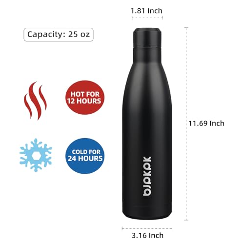 Image of BJPKPK 25 oz Insulated Stainless Steel Water Bottle, Metal Sports Flask
