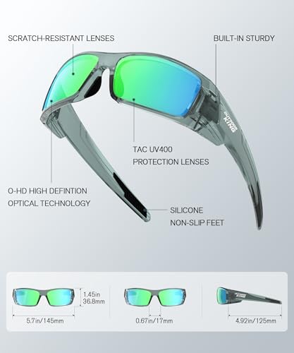 Image of Polarized Sport Sunglasses-for-Men Sun-Glasses: Mens Wrap Sunglasses for Fishing Cycling Running UV400 Protection