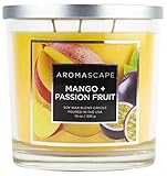 Aromascape 3-Wick Scented Jar Candle, Mango & Passion Fruit