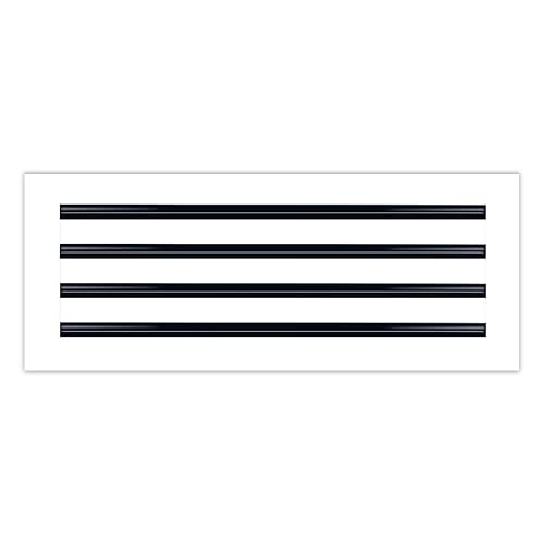 Buildmart - 20X8 Modern Ac Vent Cover - Decorative White Air Vent - Standard Linear Slot Diffuser - Register Grille For Ceiling, Walls & Floors - Texas Buildmart #TOP29
