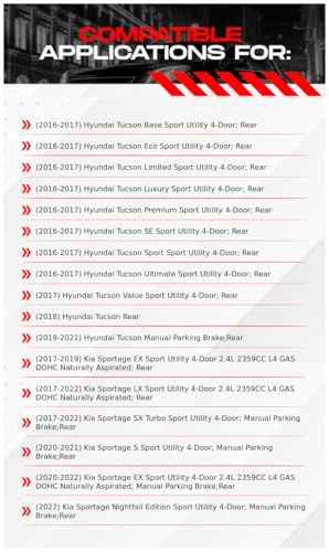 Image of R1 Concepts Rear Brake Kit Fits 2016-2021 Hyundai Tucson; 2017-2022 Kia Sportage| Ceramic Pads, Drilled Slotted Rotors| Hardware| 11.9 inch Rear