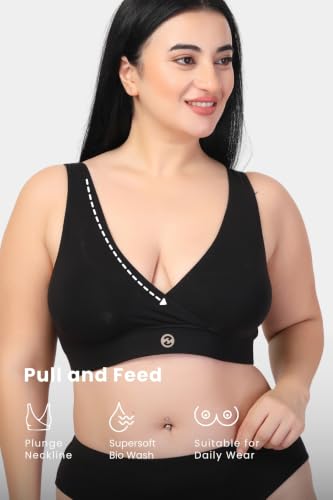 Image of ZELENA 24 /7 Modal Maternity Bra with Removable Teardrop Cups