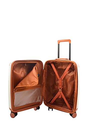 Valise 4 roues rigides extensibles et légères crème cabine A1 - 3