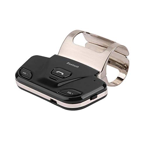 Polarlander Steering Wheel Wireless Bluetooth Car Kit Speakerphone with Car Charger Bluetooth Speaker in Car Steering Wheel