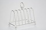  Silber Tischkultur Toast-Ständer für 6 Toastscheiben glatt poliert 13,5 X 7,0 cm Höhe 12,0 cm versilbert