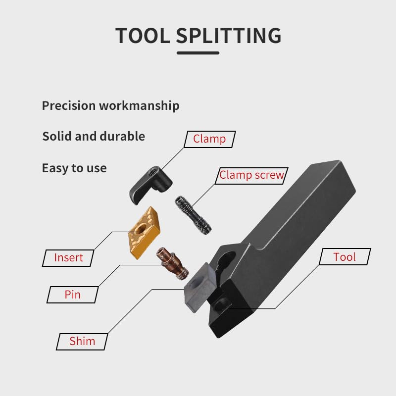 1pc MDPNN Lathe Cutting Machine Tools MDPNN2525M11 MDPNN2020K11 MDPNN1616H11 External Turning Tool Holder DNMG Carbide Inserts(no Inserts)(MDPNN1616H11)