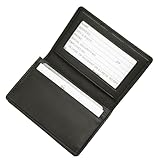 Royce Leather Deluxe Card Holder, Black (405-BLACK-5)