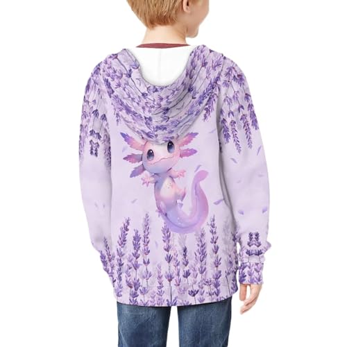 Image of Unisex Zipper Sweatshirt Boys Girls Hooded with 2 Pocket Pullover Hoodies for 6-16Y Kids