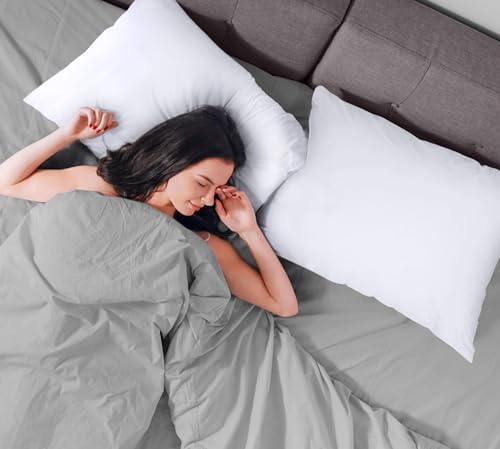 Image of Utopia Bedding Premium 100% Waterproof Pillow Protectors with Zipper King Size (Set of 40), Bed Bug and Dust Mite Proof Zippered Pillow Covers, Pillow Encasement Cases, White