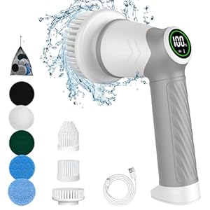 Koohoro Elektrische Reinigungsbürste mit 7 Bürstenköpfen