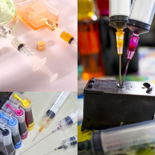 30 packs 3ml syringe with needles 23 gauge 1inch scientific labs measuring and refilling inks