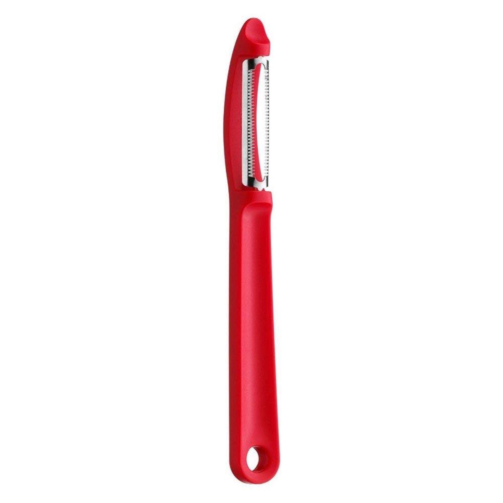 WMF Accesorios Tijeras Multiusos, Acero Inoxidable, Gris Oscuro, 23,5 Cm + Gourmet Pelador Con Hoja De Sierra, Plástico, Rojo