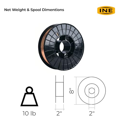 INEFIL ER70S-6 .030-Inch on 10-Pound Spool Carbon Steel Mig Solid Welding Wire