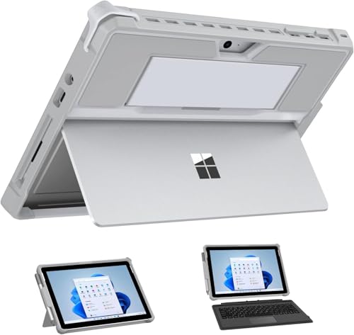 Moko Case Compatible with Microsoft Surface Go 4 / Surface Go 3 / Surface Go 2 / Surface Go All-in-One Case with Pen Holder Compatible with Keyboard Type Cover Silver