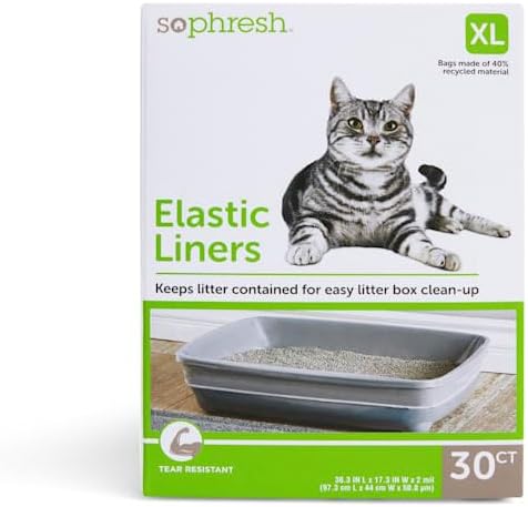 So Phresh by Petco Elastic Cat Litter Box Liners 38.3" L X 16.3" W Count of 30