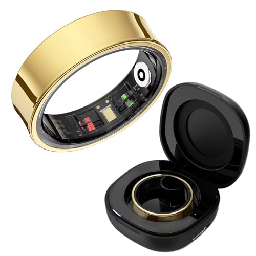 Smart Ring Fitness Ring Tracker Smartringe für Herren Damen Android iOS Fitnessring SpO2 Schlaftracker IP68 Wasserdicht Podómetro Kalorien Herzquenz Pulsmesser Sleep Tracker Aktivitätstracker