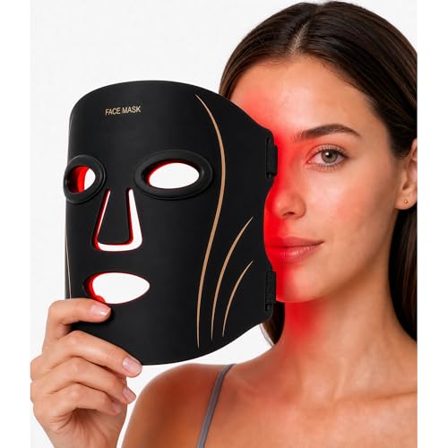Image of 2026 Upgrade Red Light Therapy Mask for Face, LED Face Mask with 850nm NIR and 7 Colors, Red Light Mask with 296 LED Beads for Anti-Aging, Soft Silicone Design
