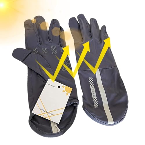 Samuliy Guantes de sol, guantes de protección solar para manos, guantes de protección solar UV, guantes de verano antideslizantes para pantalla táctil, para conducir, ciclismo, senderismo