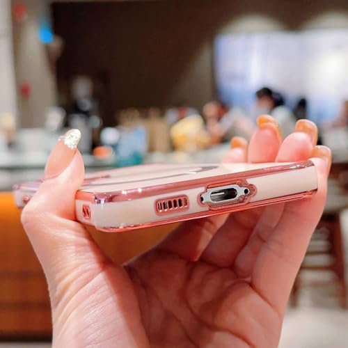 Coque Samsung S21 Plus silicone rose compatible chargeur sans fil