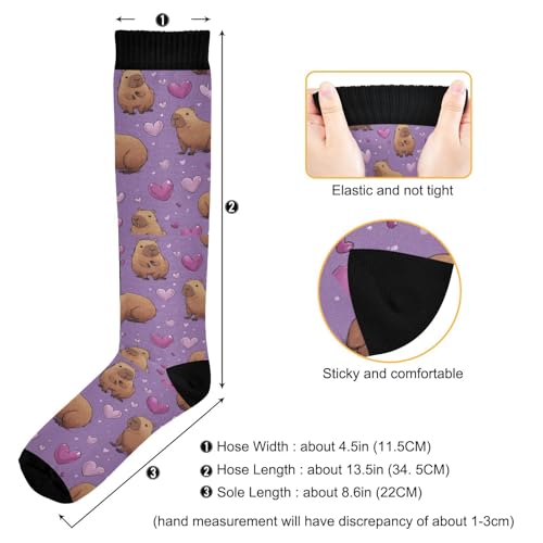 Image of Pigsaly Red White Polka Dot Womens Compression Socks Athletic Tube Sock Knee High Socks Outdoor Sport Socks