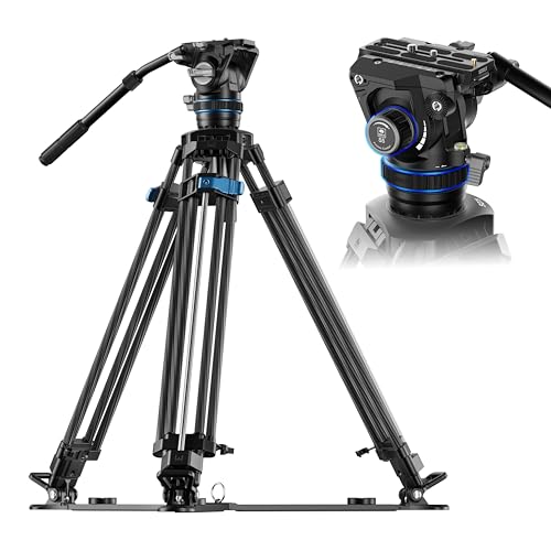 SIRUI SQ75+S5 Carbon Video Stativ mit Hydraulik-Fluidkopf | 178cm Schnellaufbau | Stufenlose Dämpfung | Dual QR | 8kg Traglast | Leicht (5kg) & Profi