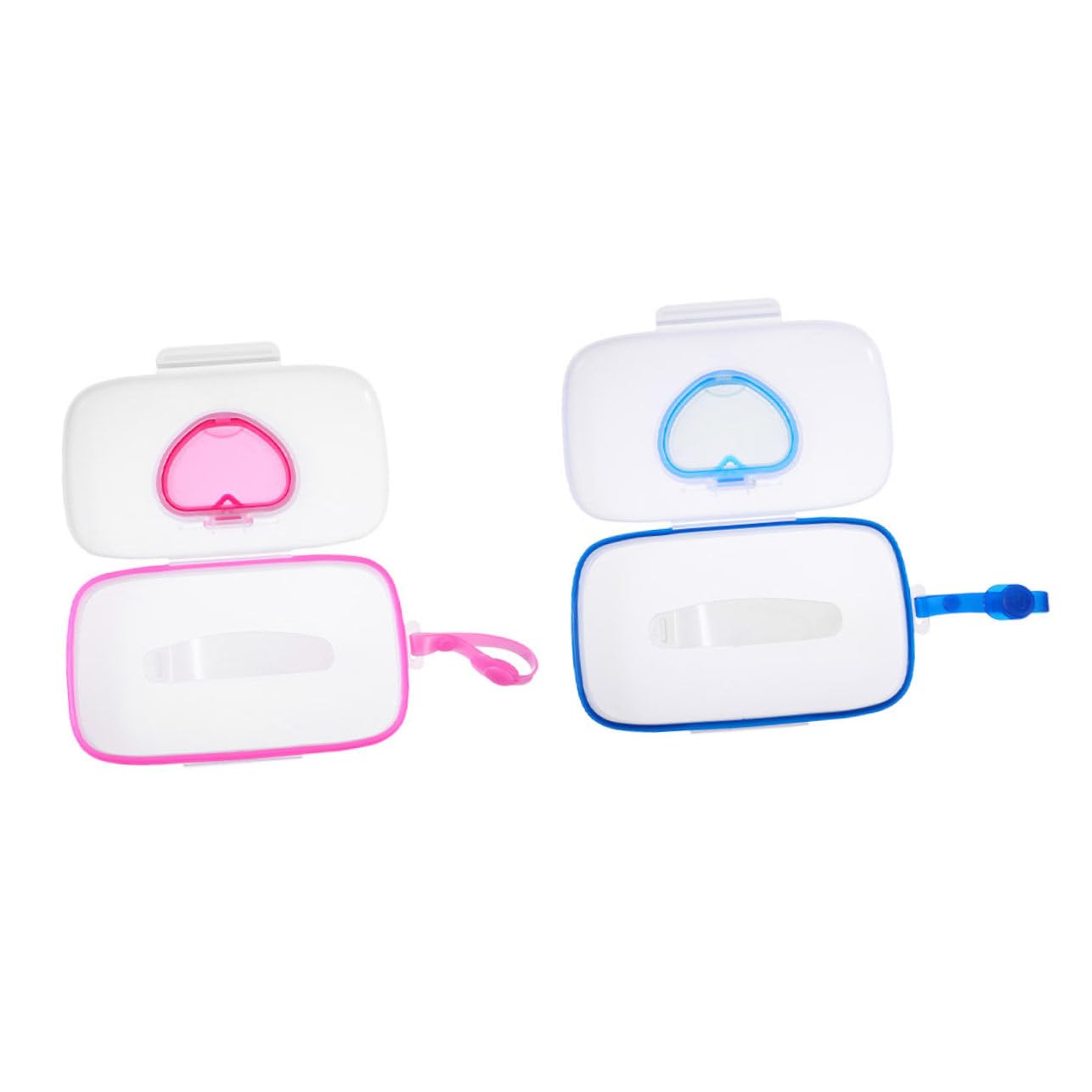 KOMBIUDA 2Pcs Portable Wet Tissue Cases Lightweight Holder for Easy Cleaning The Go for Diaper Bags Travel Durable Material