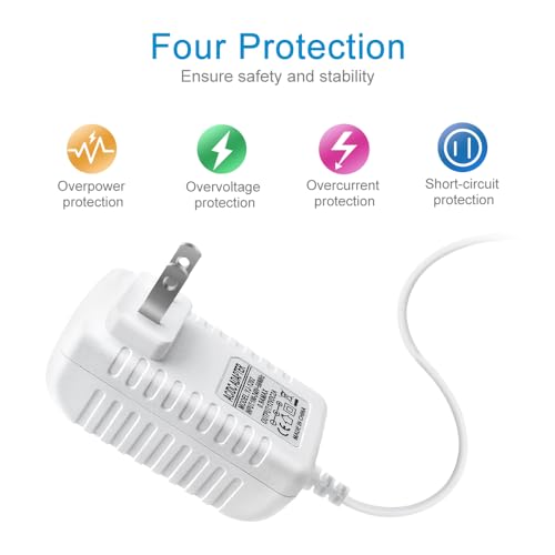 Image of 12V Power Supply, 12 Volt 2A 24W DC Power Supply, White LED Power Adapter, AC 110V to 12V Wall Mounted Transformer Plug for LED Strip Lights with 5.5 /2.1 DC Female Connector, 3 Pack