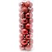 allgala Christmas Tree Ornament Balls, 36 PK 4 Style 2" Red Xmas Balls