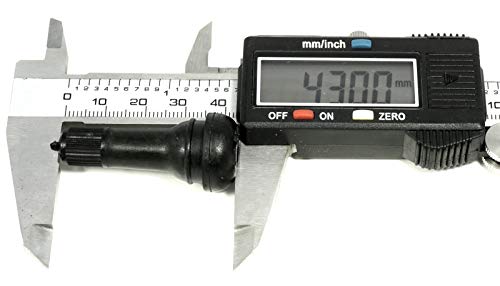 4X Gummiventile TR413 Reifenventile – Snap-In Ventil 43mm – Schwarz – 4,5 Bar – 11,3mm Ventilloch