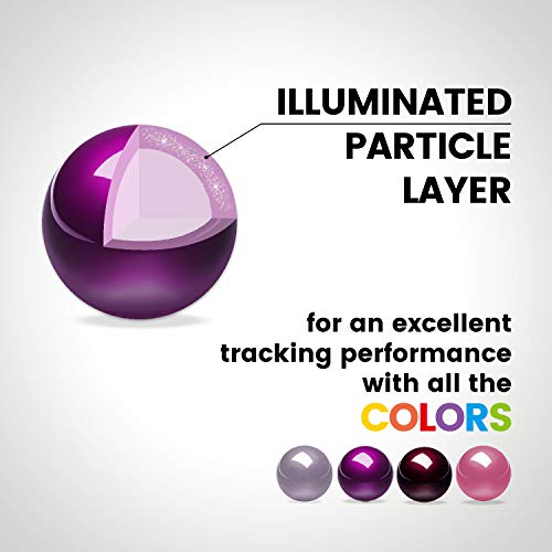 Image of Perixx PERIPRO-303 X4A Trackball - 1.34 Inch Replacement Ball for PERIMICE and M570-4-in-1 Multi-Color Red, Purple, Pink, and Lavender Trackball - Elegant Storage Box