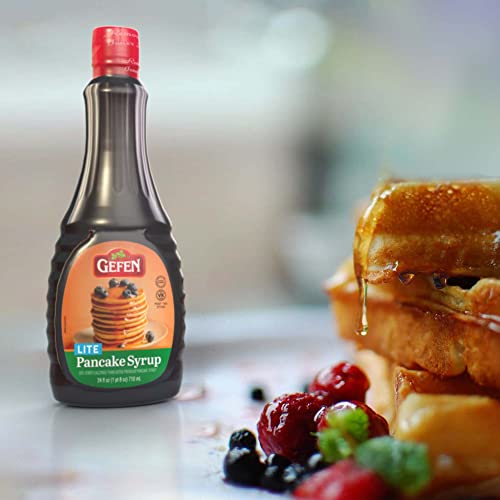 Gefen Lite Pancake Syrup 24Oz | Low Calorie, Zero Fat, Gluten Free, No High Fructose Corn Syrup,Kosher For Passover #TOP1