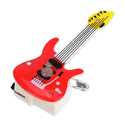 25 Uds LED Luminoso Guitarra Animal Broche Insignia Pin Favores de Fiesta Regalo de Navidad, Perfecto para Manualidades DIY, Costura, Bodas (guitarra roja)