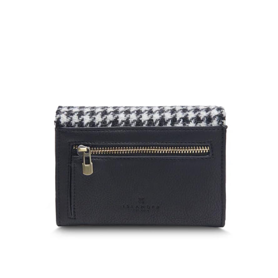 Islander HarrisTweed Lady’s Small Clasp Purse L:13cm H:9cm W:4cm (Black and White Dogtooth)2