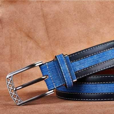 MEMORIGIN ニューステラ用 レザーベルト青ブルーワニ革