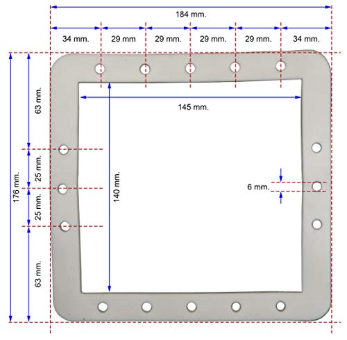 Decoytec Junta Doble para Skimmer de Piscinas Desmontables