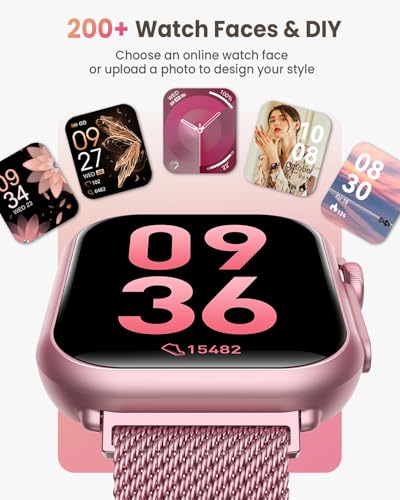 Image of RUXINGX Smart Watch for Women Men Fitness: Sleep Tracking, Bluetooth Calls, 120+ Sports Modes, IP68, 2 Bands 30-Day Battery Life