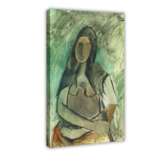 Impression sur toile Pablo Picasso Femme assise 1909 pour salon 30x45 cm