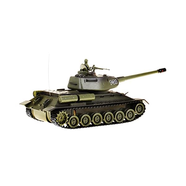 Modell Militärfahrzeug Panzer T-34 Modell R/C Camo Camouflage Grün 2,4 GHz Fernbedienung für Kinder Jugendliche Jungen 14+ The Great Battle of Tanks – Bild 5