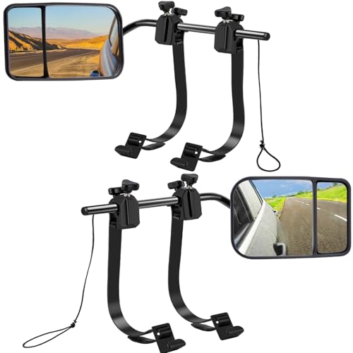 NIGOOLATA Retroviseur Caravane Voiture, Double Convexes Rétroviseurs Additionnel pour Caravane Rétroviseurs Extérieurs pour voiture, camping-car, RV Lot de 2