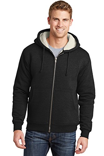 CornerStone Unisex Heavyweight Sherpa Lined Hooded Fleece Jacket | Zip Hoodie for Men & Women, Casual Sweatshirt
