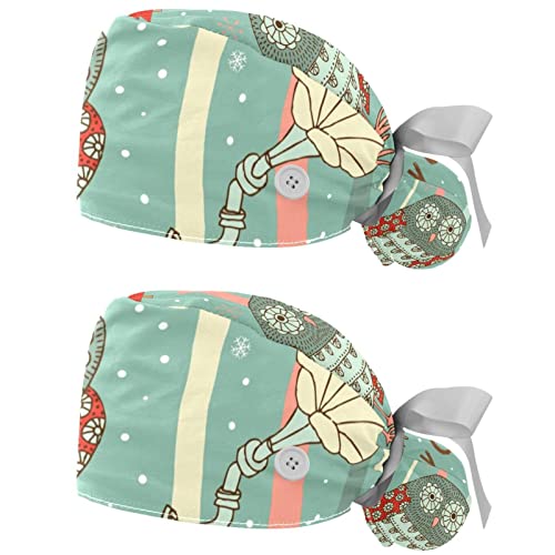 Casquettes de travail respirantes hibou de Noël pour égayer le quotidien
