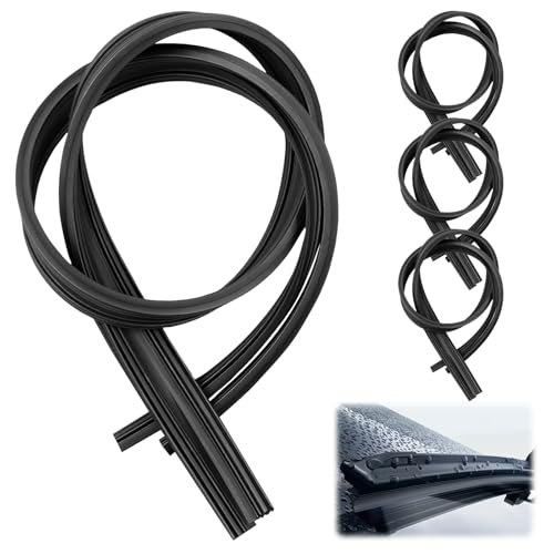 Zatixbu   Juego de 8 Goma Limpiaparabrisas Universal, 80 cm Limpiaparabrisas Coche Recambio sin Marco para Coche, Furgoneta | Visión Clara, Instalación Sencilla