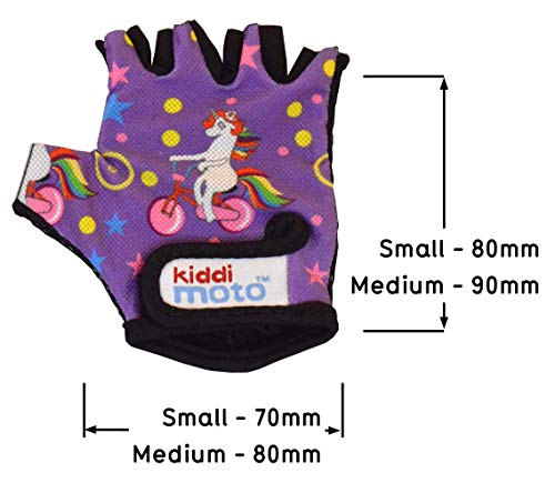 Kiddimoto - Cycling Gloves | Fingerless Gloves For Kids | Perfect For Bike, Scooter & Skateboard | Ideal For Boys And Girls | Available In Different Colourful Designs & Sizes #TOP3